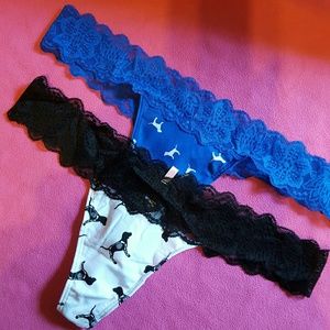 *SOLD* VS PINK Halloween Thong Bundle - L